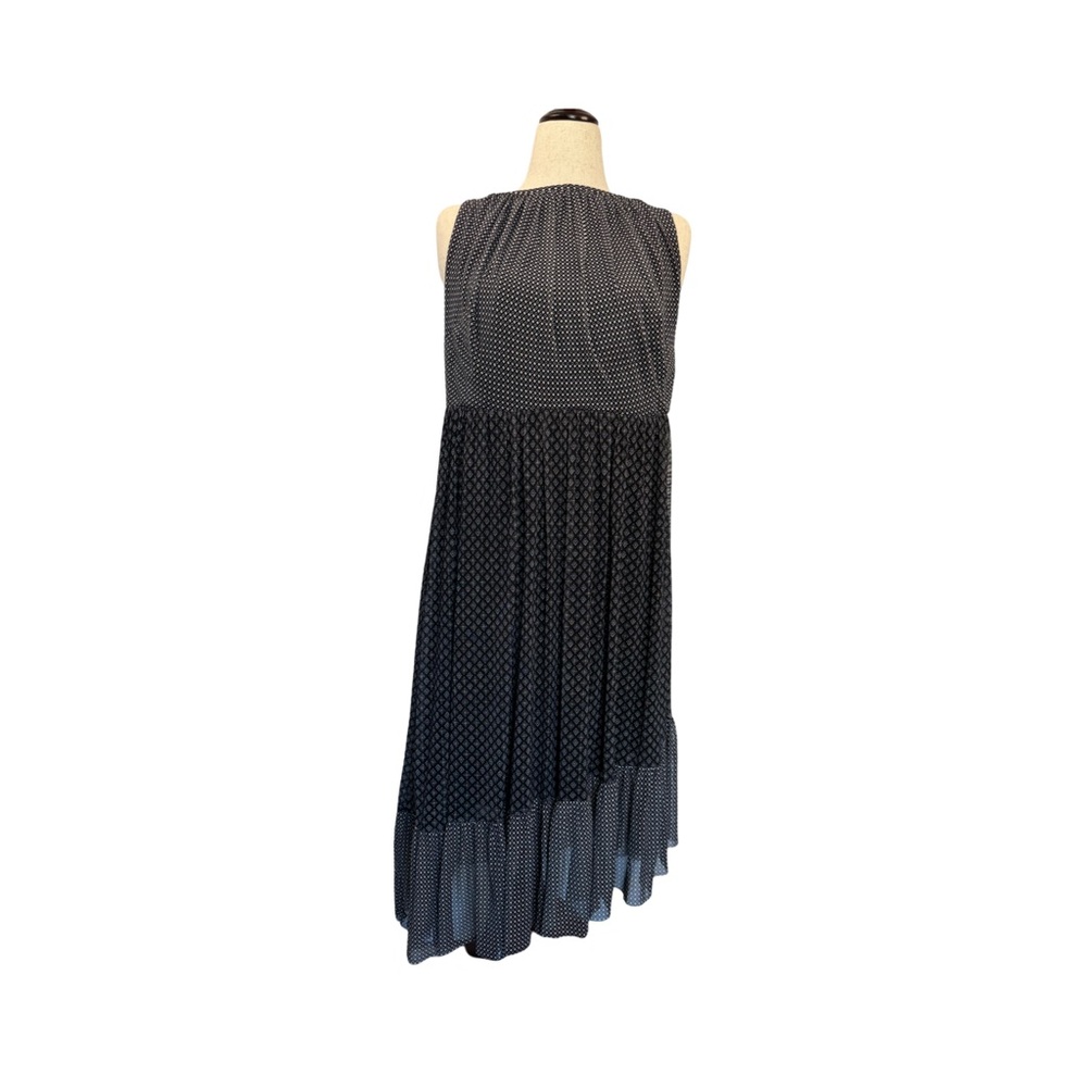 Torrid Black/white Asymmetrical Hem Sleeveless Dress Size 1X Flowy Romantic